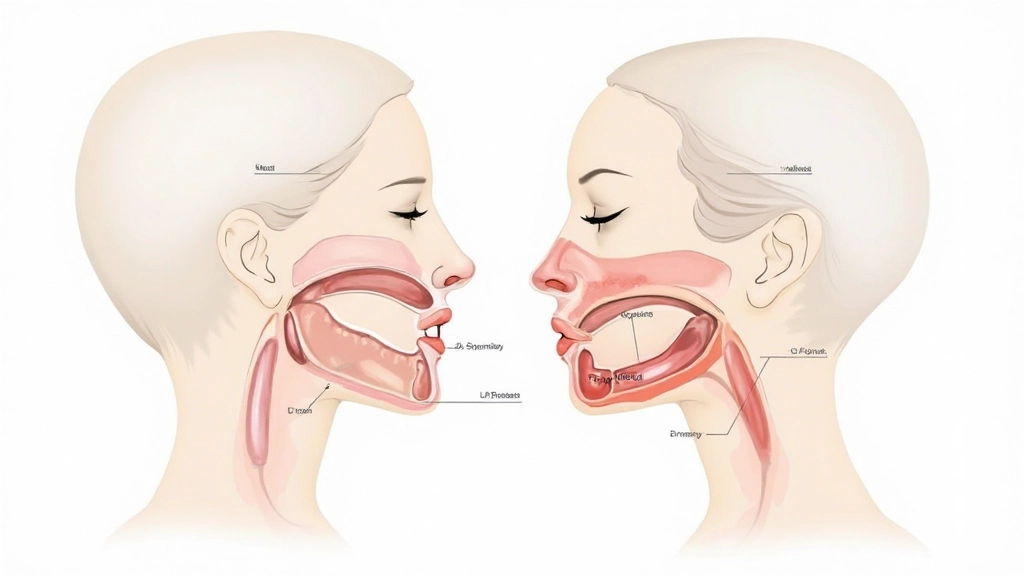 Diagrama anatômico da boca mostrando posições para pronunciar sons vocálicos do inglês