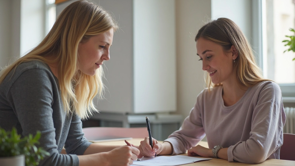 Professor e aluno em sessão de aula particular de inglês, interação educacional