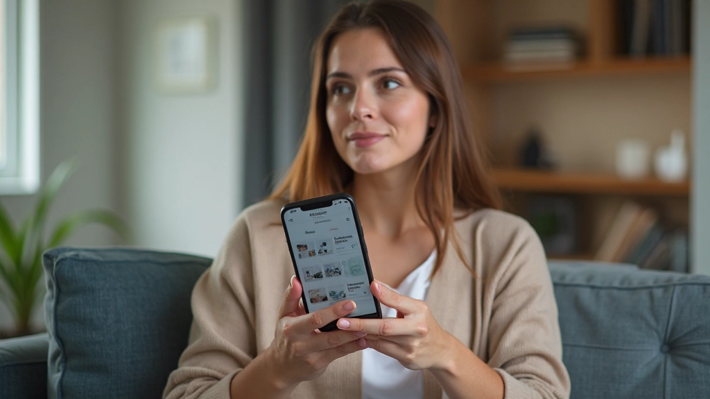 Mulher usando aplicativo de aprendizado de inglês em smartphone